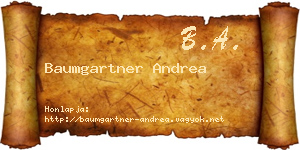 Baumgartner Andrea névjegykártya